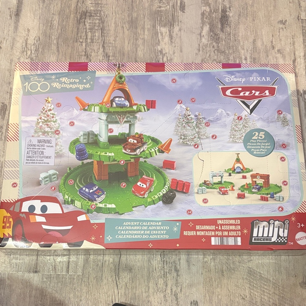 Disney Cars Advent Calendar with Green and Red